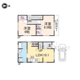 京都府八幡市八幡双栗【一戸建】の間取り