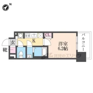 プレサンス大津京町ヴェリス【1003号室】の間取り