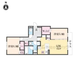 D-residence枚方上之町【1階】の間取り