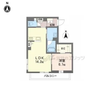 シャーメゾン マーサ東山【201号室】の間取り