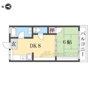 小池マンション北棟【3F-B号室】の間取り