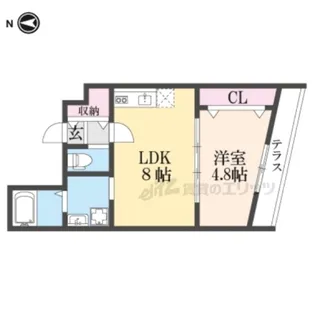 「ARCA嵯峨嵐山」【1階】の間取り
