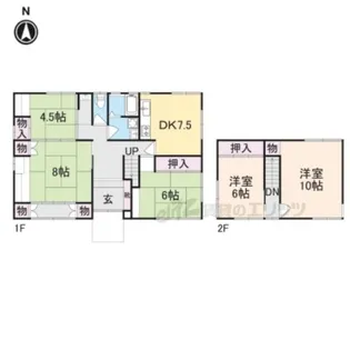 奈良県北葛城郡河合町広瀬台3丁目【一戸建】の間取り