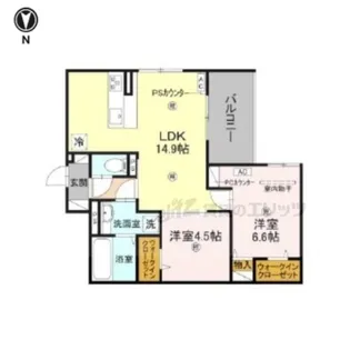 吉勇【301号室】の間取り