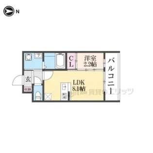 アドバンス京都リエート?【3階】の間取り