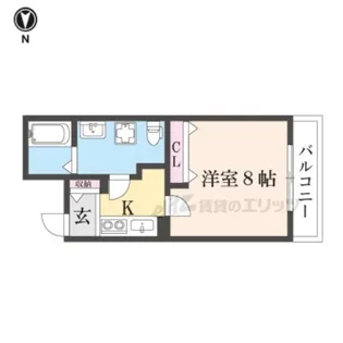 プランドール寺之内【303号室】の間取り