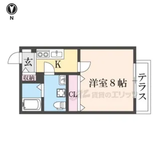 プランドール寺之内【105号室】の間取り