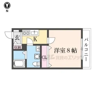 プランドール寺之内【205号室】の間取り