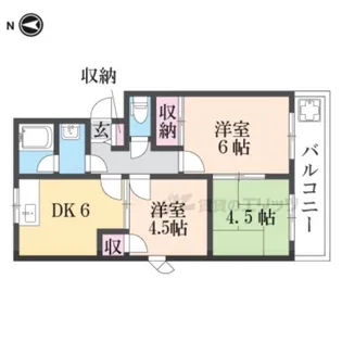 サニーハイツ朝日ヶ丘B【201号室】の間取り