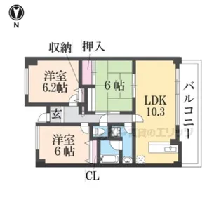 サンフラワー【3階】の間取り