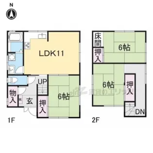 奈良県奈良市学園大和町6丁目【一戸建】の間取り