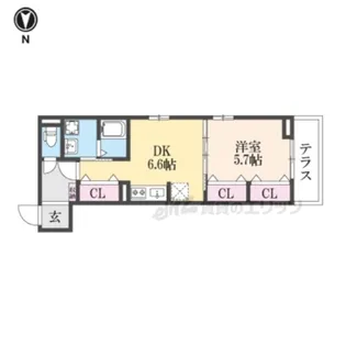 「ヒカルサ京都梅津東」【1階】の間取り