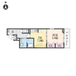「ヒカルサ京都梅津東」【3階】の間取り