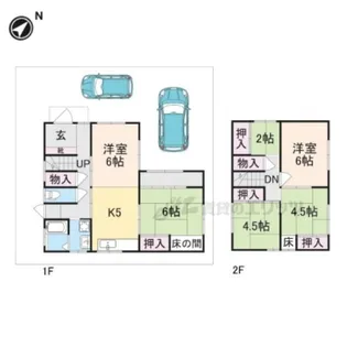 奈良県北葛城郡河合町泉台2丁目【一戸建】の間取り