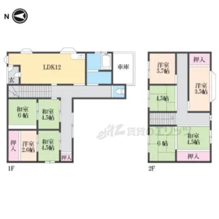 奈良県大和郡山市井戸野町【一戸建】の間取り