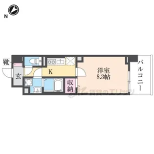 AXIA草津_DC【1007号室】の間取り