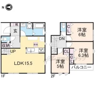 奈良県橿原市常盤町【一戸建】の間取り