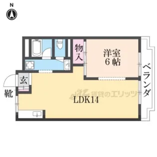 東生駒8番館【403号室】の間取り