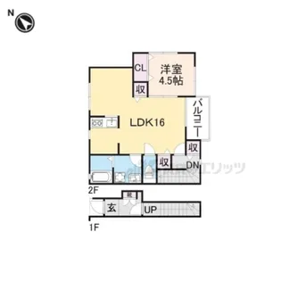 ONLYONE川西丸の内【2階】の間取り
