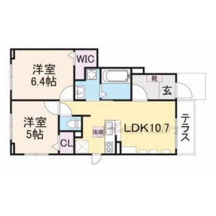 ソレイユいぬい【1階】の間取り