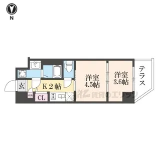 レシオス京都嵯峨野【3階】の間取り