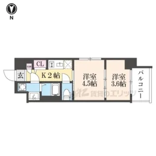 レシオス京都嵯峨野【3階】の間取り