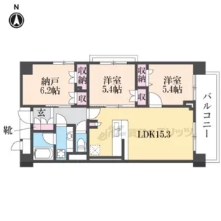 グランディム京都烏丸五条【807号室】の間取り