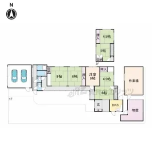 京都府船井郡京丹波町実勢トミ谷【一戸建】の間取り
