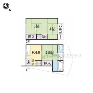 滋賀県大津市本宮2丁目【一戸建】の間取り