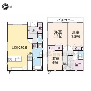 京都府京都市伏見区納所星柳【一戸建】の間取り