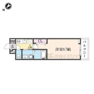 オーサム ヴィレッジ 京都桂【2階】の間取り