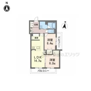 シャーメゾン コルノーリア【301号室】の間取り