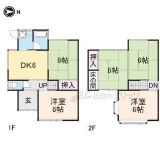 京都府向日市物集女町森ノ上【一戸建】の間取り