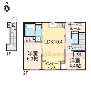 コラソン江戸町【203号室】の間取り