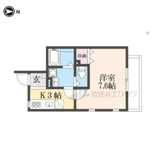 仮)石田内里町ハイツ【201号室】の間取り