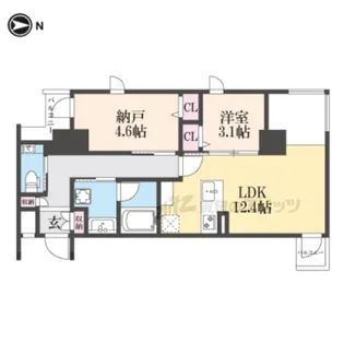 STANDZ京都二条【701号室】の間取り