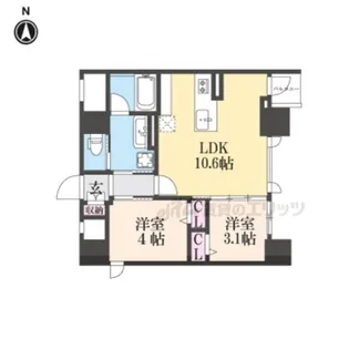 STANDZ京都二条【402号室】の間取り