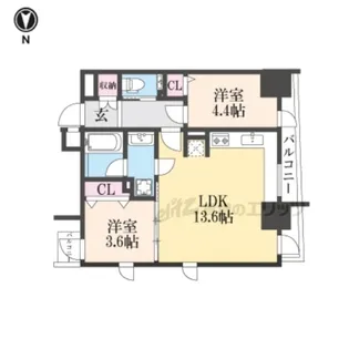 STANDZ京都二条【604号室】の間取り