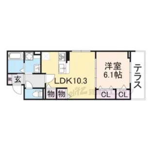 ベルジェ【101号室】の間取り