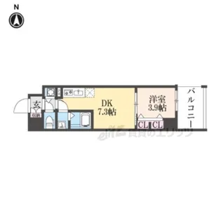 プロヴィスタ京都西院【4階】の間取り