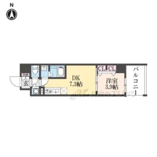 プロヴィスタ京都西院【6階】の間取り