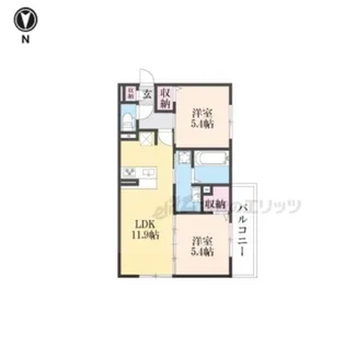 D-ROOM平井C棟【301号室】の間取り