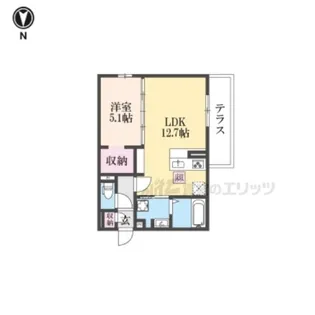 D-ROOM平井C棟【105号室】の間取り