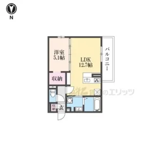 D-ROOM平井C棟【205号室】の間取り