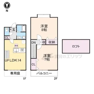 MAKANI長岡京【103号室】の間取り