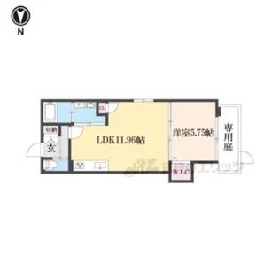 BRIGHENCE御陵南WEST【1階】の間取り