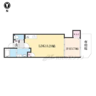BRIGHENCE御陵南WEST【1階】の間取り