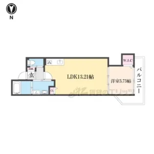 BRIGHENCE御陵南WEST【2階】の間取り