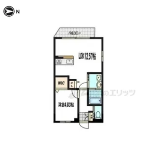 BRIGHENCE御陵南WEST【2階】の間取り