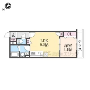 レーヴ・ヴィル東福寺【101号室】の間取り